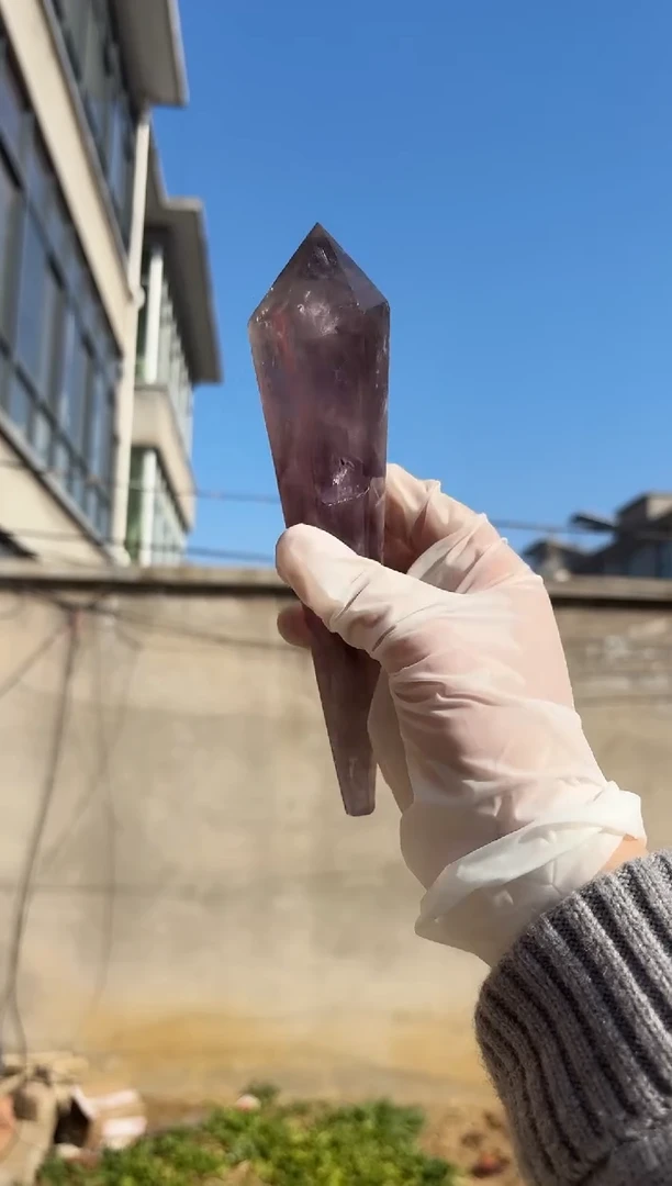 【闪购商品】水晶摆件未镶嵌紫水晶柱子 029
