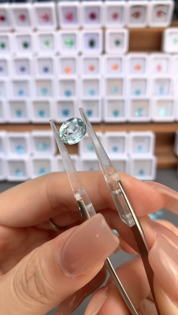 未镶嵌裸石定制海蓝宝石1.62ct