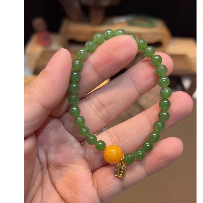 单圈和田玉手串6mm搭配牌子手链0924多样性发一