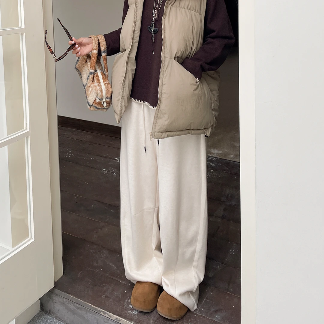 2025独特超好看拖地裤子大码女装胖mm梨型身材粗腿宽胯显瘦休闲裤