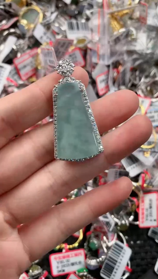 银S925镶嵌戒指翡翠5555----4