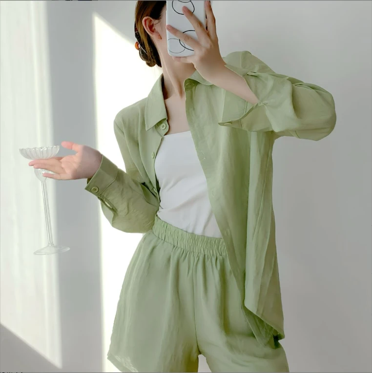 口碑推荐！面料控必入！减龄时尚棉麻套装轻熟风2024高级感港风8818