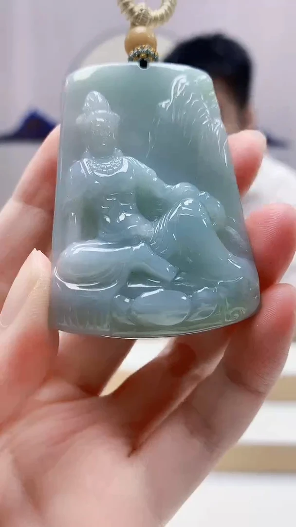 未镶嵌定制翡翠5028zm-毛货挂件观音52