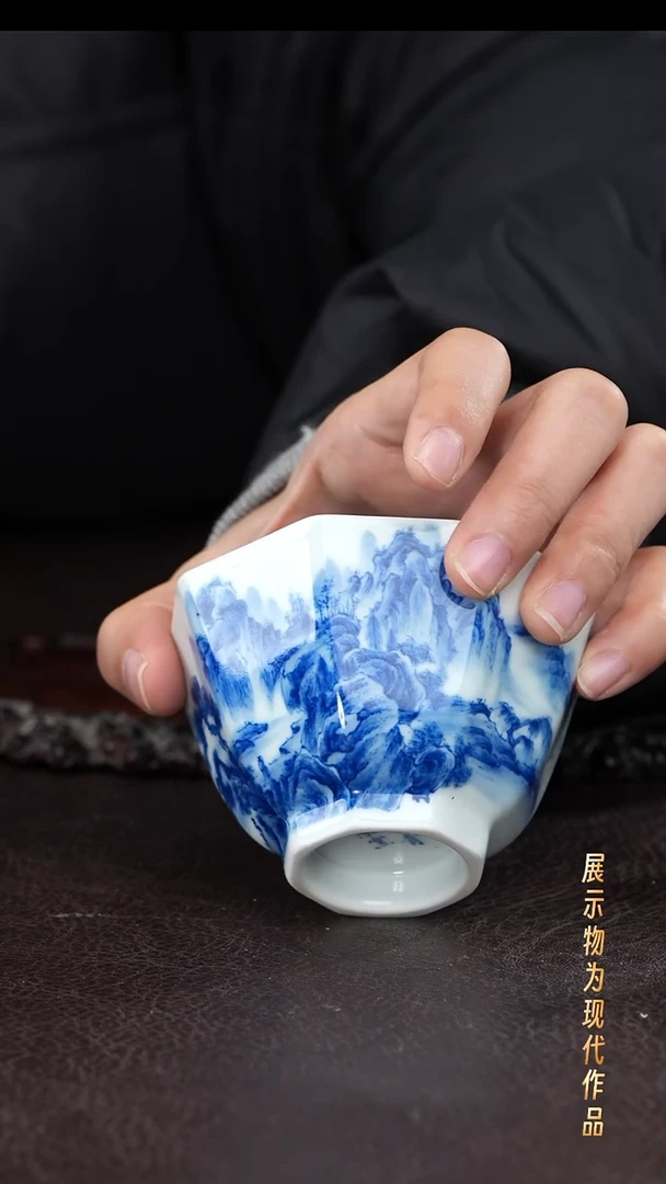 杯子瓷景德镇全手工手绘瓷器！