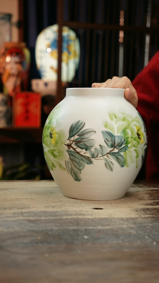 【闪购商品】瓷片景德镇纯手工釉下彩精品花瓶