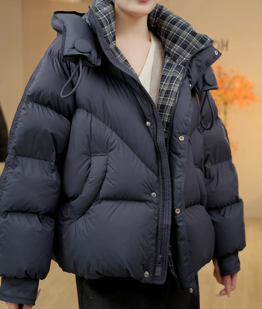 【严选大朵鸭绒】2025极寒系列新款拼格鸭绒服女款--Y80---GZ