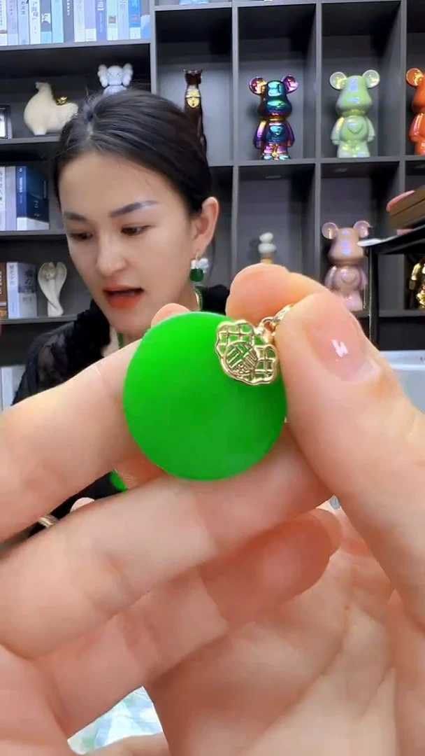 翡翠14K金镶嵌颈饰丹丹diy劲饰