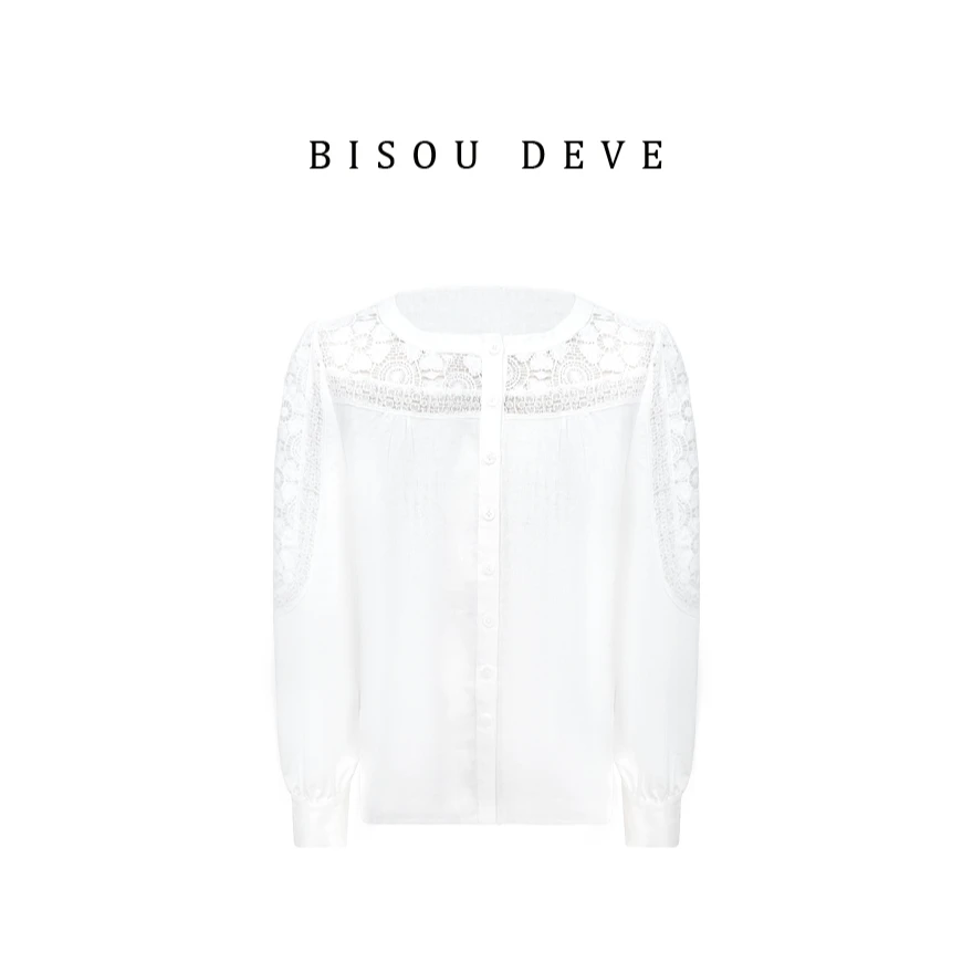 【毛毛专属】晨露蕾丝麻衬衫MA01018480