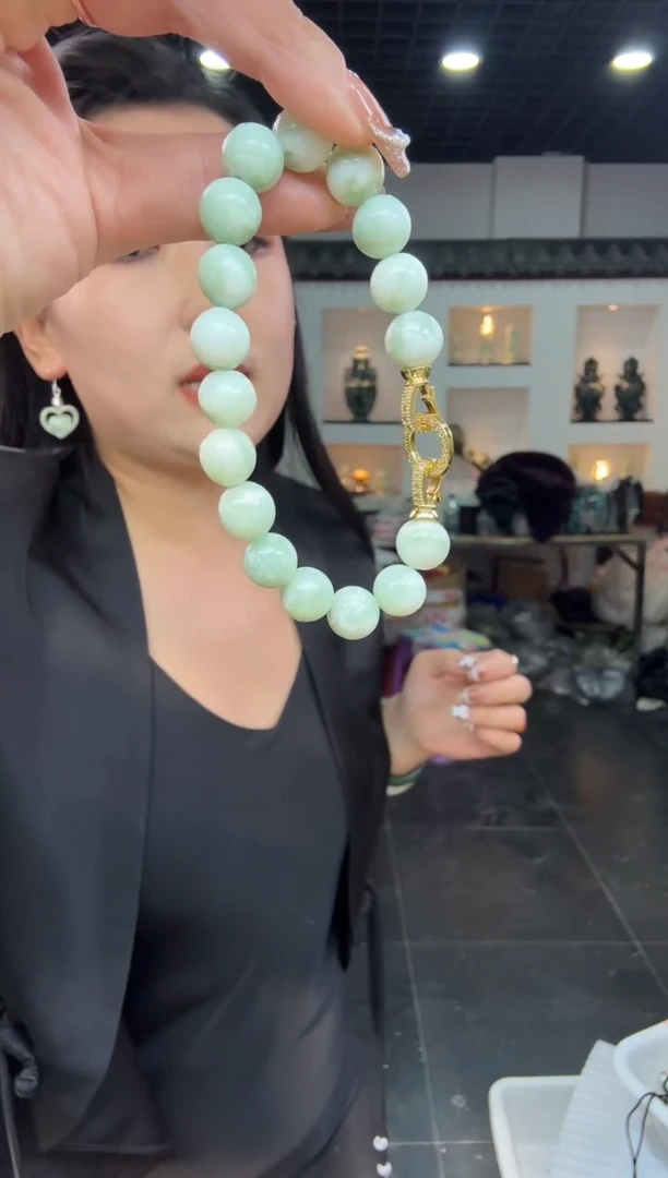 【闪购商品】岫玉手链未镶嵌老油翠手链【万能扣】