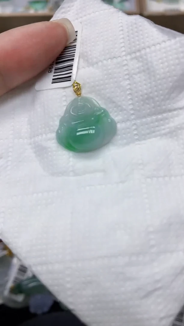 颈饰18K金镶嵌翡翠 11111111111