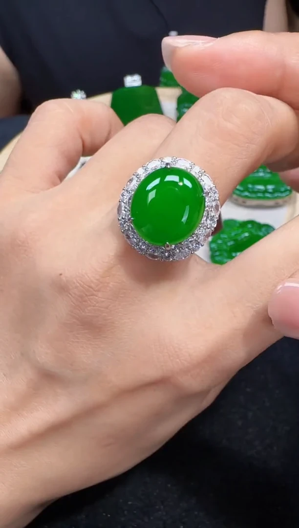 未镶嵌定制翡翠翡翠戒指107