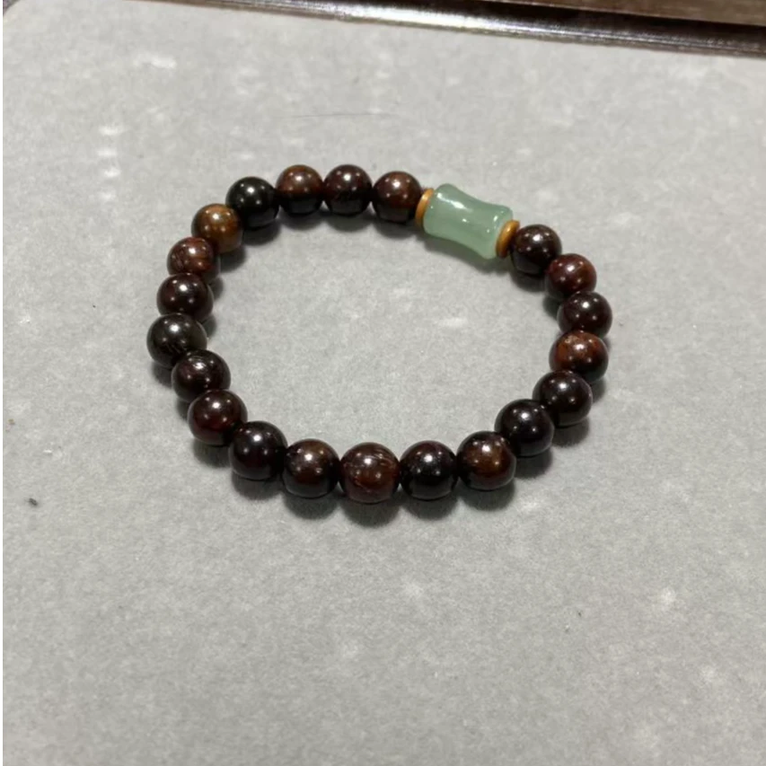 B303红酸枝圆珠卡0.8单圈手串