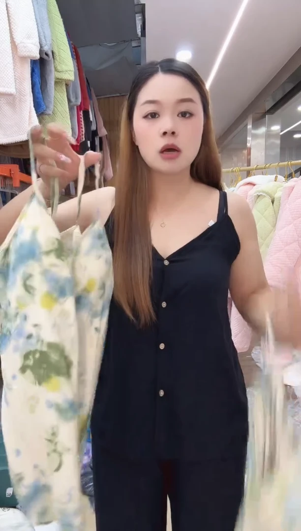 家****?水墨蓝吊带短裤带胸垫