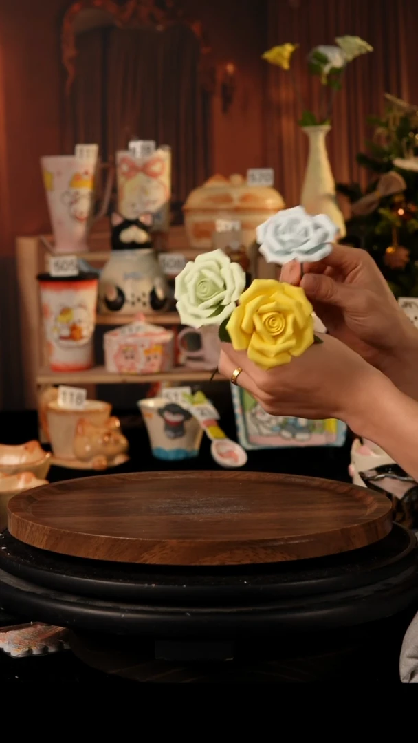 景德镇纯手工陶瓷/随机一朵