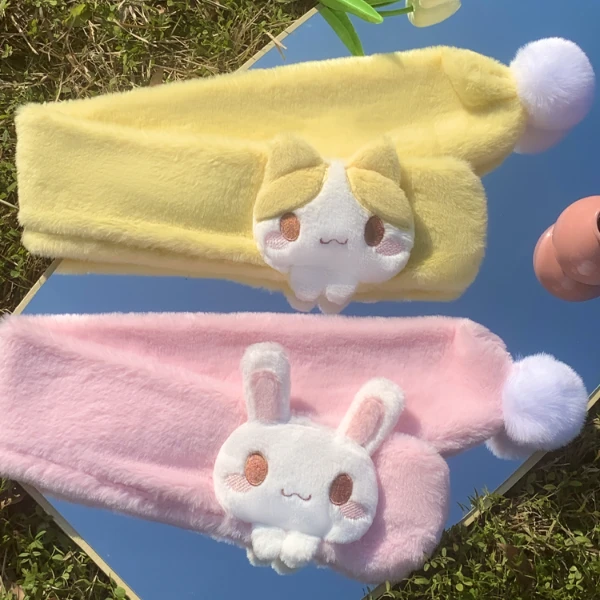 【直播专享】猫猫兔兔萌围巾可爱软妹冬天新款围脖保暖毛绒加绒