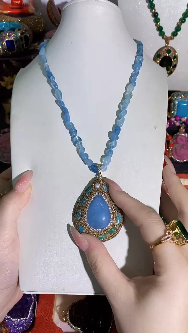 铜合金合成立方氧化锆1385项链