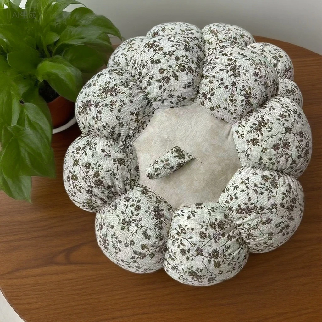 【北欧南瓜】亲肤棉双层纱玩偶抱枕坐垫