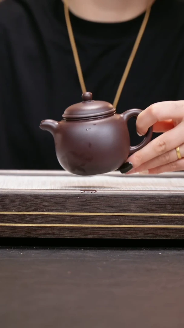 茶壶紫砂深井紫泥   匏尊壶