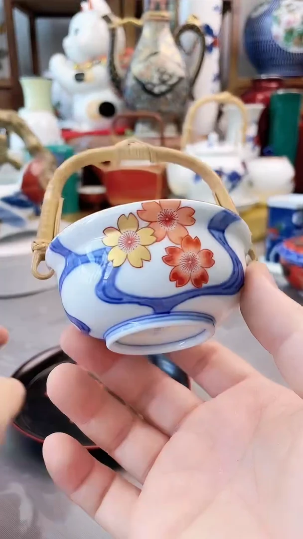 瓷片纯*日产申川制小提篮