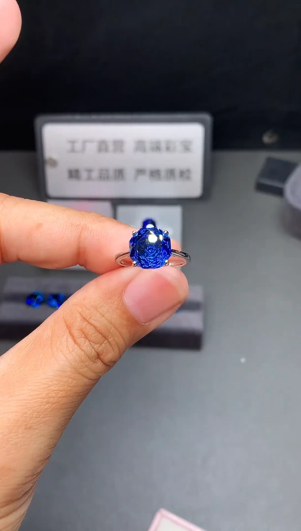 银S925镶嵌戒指托帕石11
