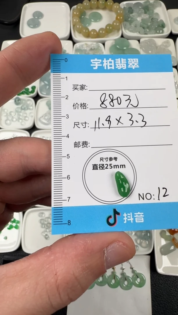 未镶嵌定制翡翠天然A货翡翠+豆子012