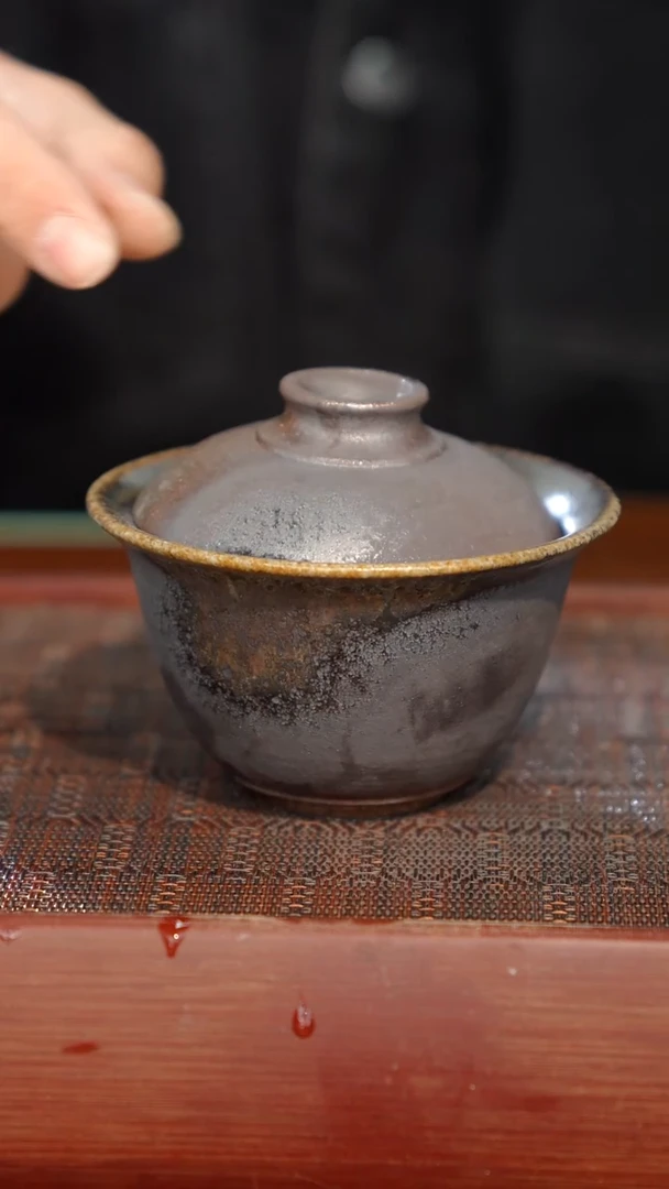 陶瓷奢瓷/瑞寅柴烧茶器（盖碗）563微瑕