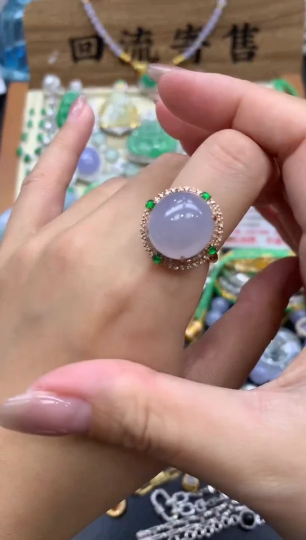 【闪购商品】翡翠戒指18K金镶嵌486-中国好珍宝