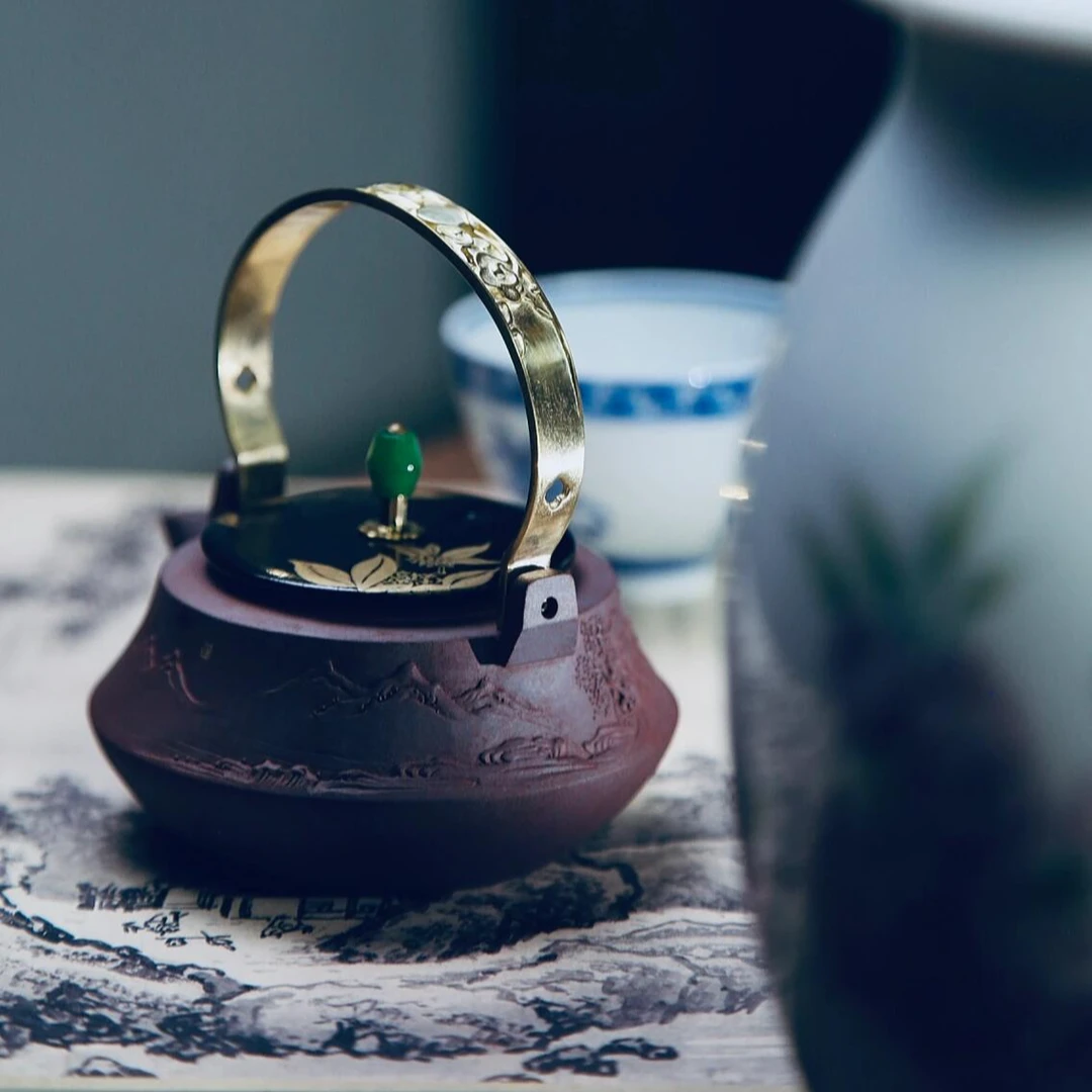 品墨善雅全手工山丘月限量版壶景德镇手绘窑口提梁壶2022中秋限量