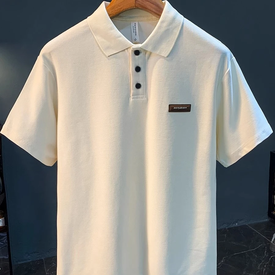 奥美普西比高端polo衫男重磅简约翻领t恤夏季时尚休闲百搭短袖T恤