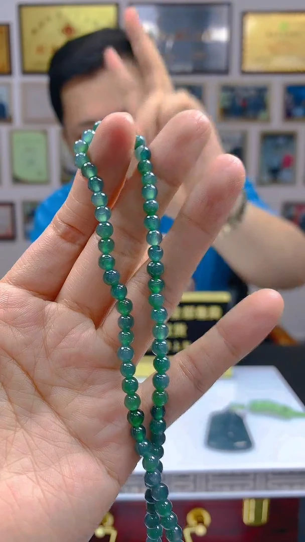 定制翡翠未镶嵌毛货闪购链接XDS016带珠链