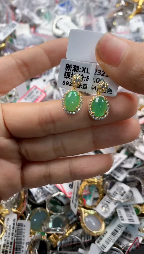 银S925镶嵌戒指翡翠333    5