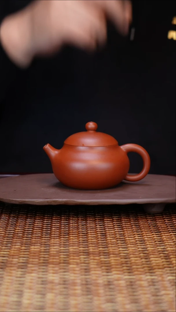 茶壶紫砂汀禾紫砂朱泥《文旦》150cc