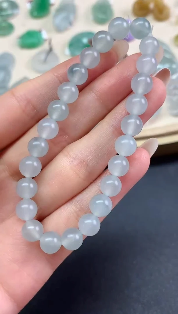 未镶嵌定制翡翠毛货手串|4800