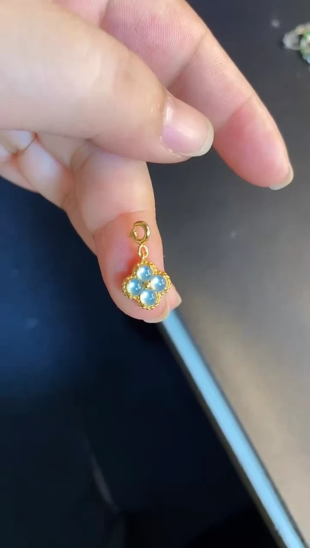 吊坠(不含链)银S925镶嵌翡翠1