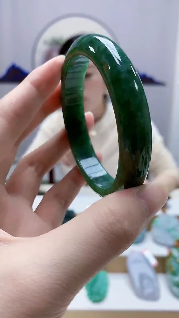 未镶嵌定制翡翠4852zm-毛货手镯98（58圈）