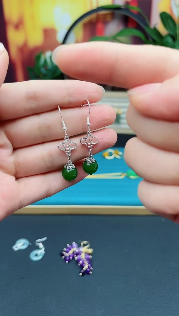 玛瑙/玉髓耳饰银S925镶嵌532000