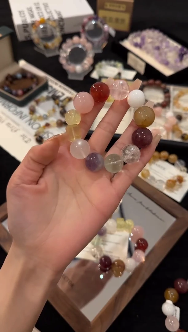 未镶嵌手链水晶多宝x3317