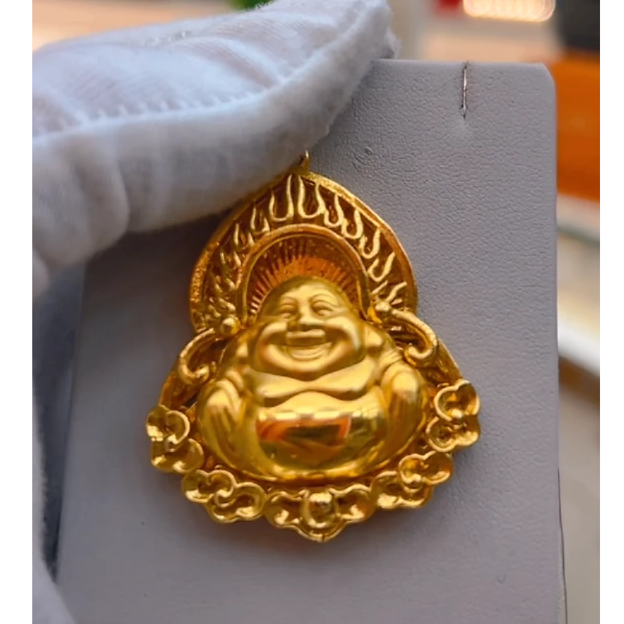 {抖音好物}时尚喜庆笑口常开精雕弥勒佛情侣手工项坠