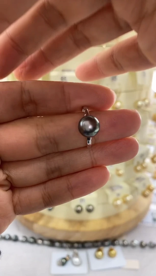 【闪购商品】海水珍珠戒指银S925镶嵌大溪地