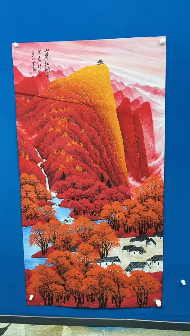 【闪购商品】国画张-金色华章原作山水/无框/W带书