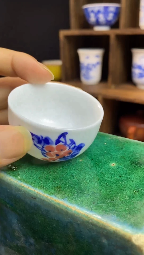 杯景德镇青花茶杯