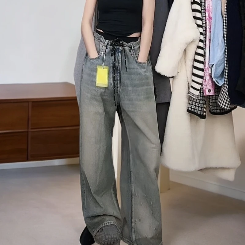 全新未使用 Balenciaga/巴黎世家 腰带环牛仔长裤/XS