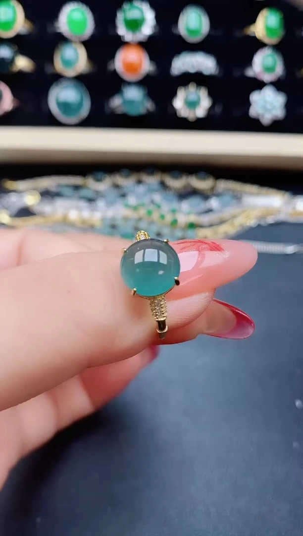 【闪购商品】翡翠戒指银S925镶嵌8500550