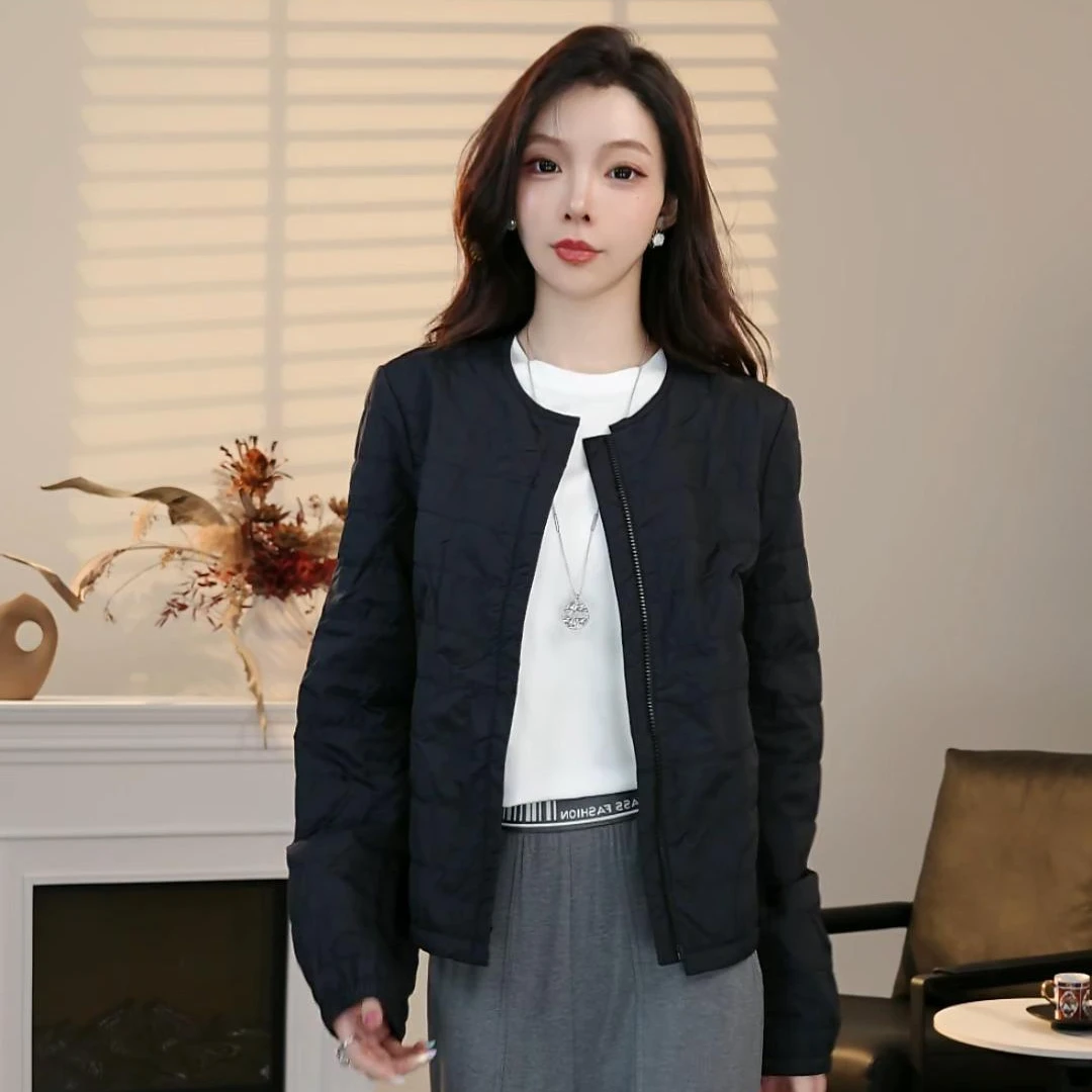 阿玛施新款简约时尚休闲百搭慵懒风新雪丽冬季棉服外套女540048