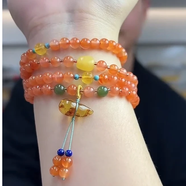 5-6m经典国风天然南红项链845