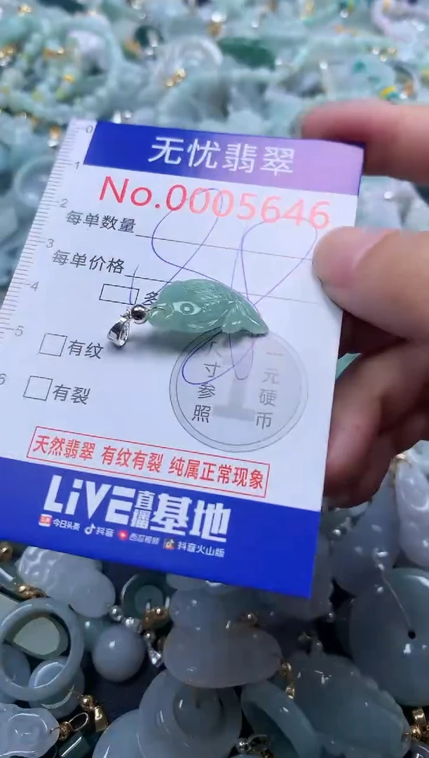 翡翠未镶嵌吊坠(不含链)5646