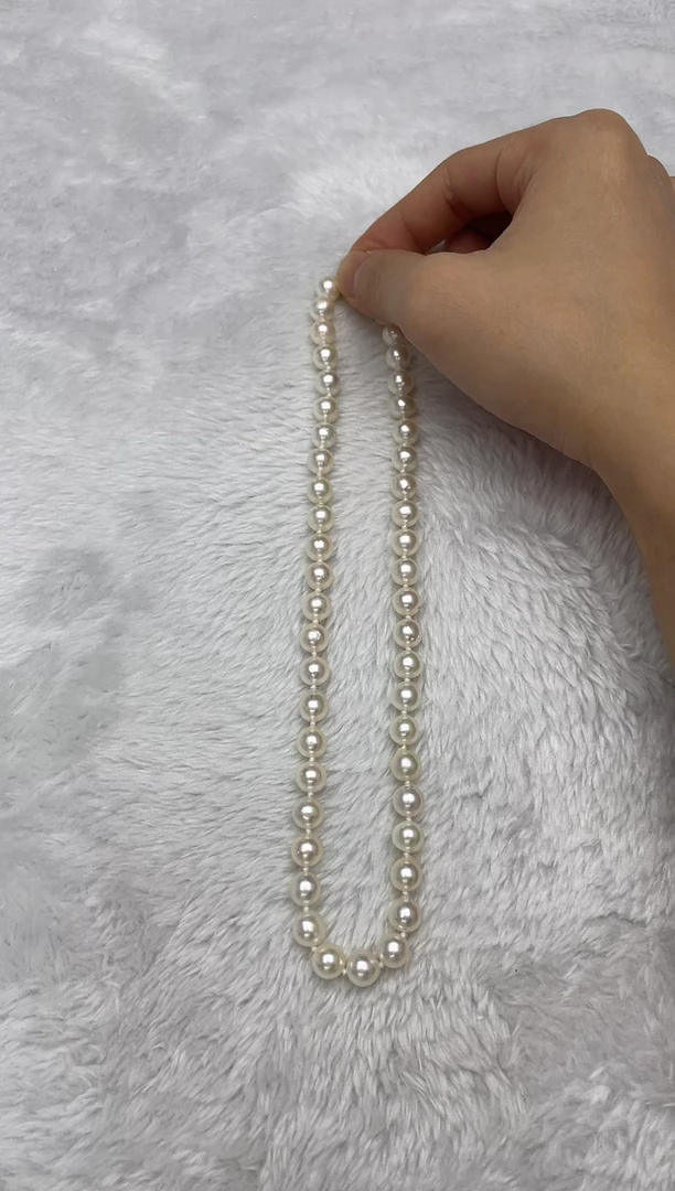 项链银S925镶嵌海水珍珠AK8-8.5mm