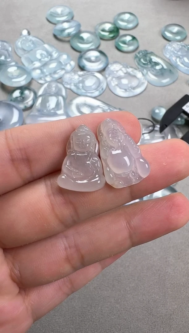 吊坠(不含链)未镶嵌翡翠 2件