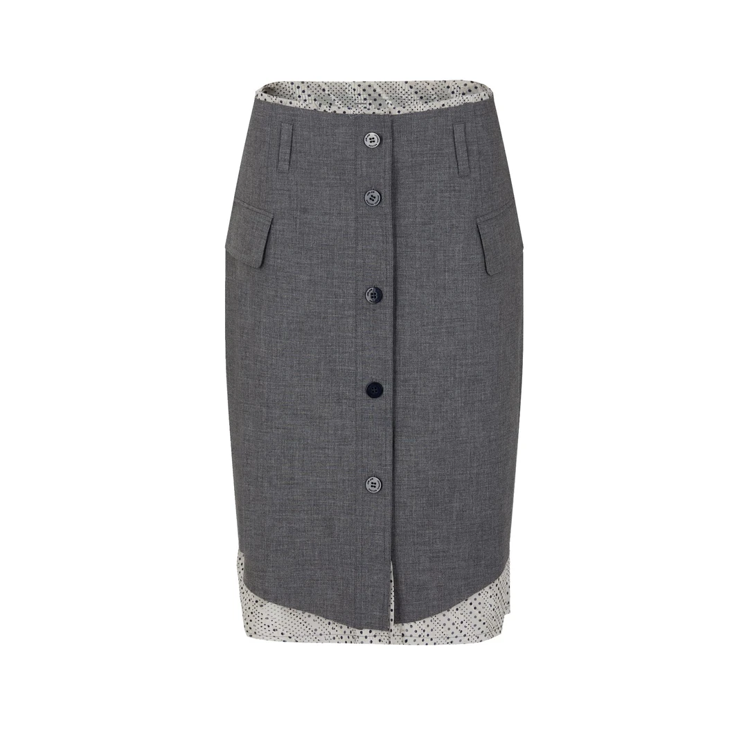 journal record波点边中裙