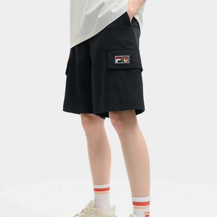 Fila/斐乐【小狐狸联名休闲梭织】男款新款运动五分裤F11M529802F